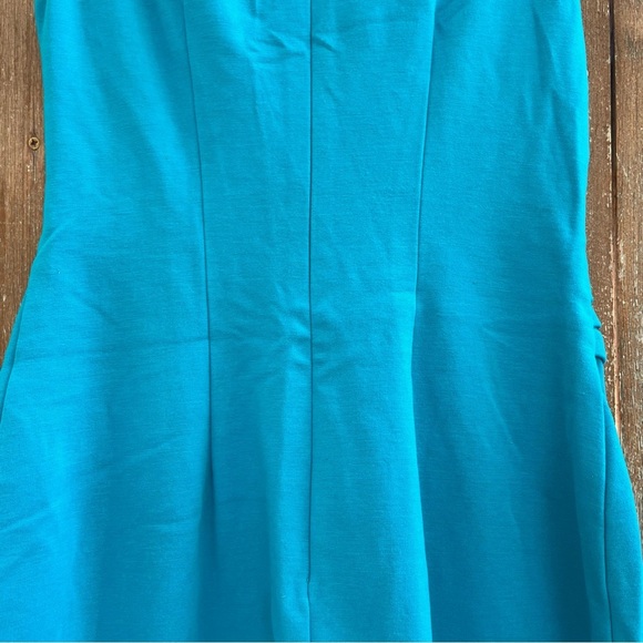CACHE CONTOUR Women’s Blue Teal Sheath Pencil Dress Sleeveless Mini Size 8 - Picture 9 of 11